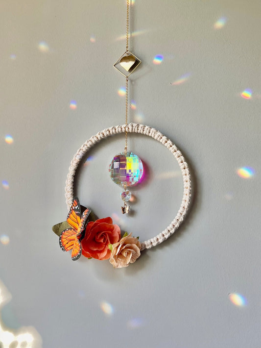 Suncatcher -Simple Floral Butterfly